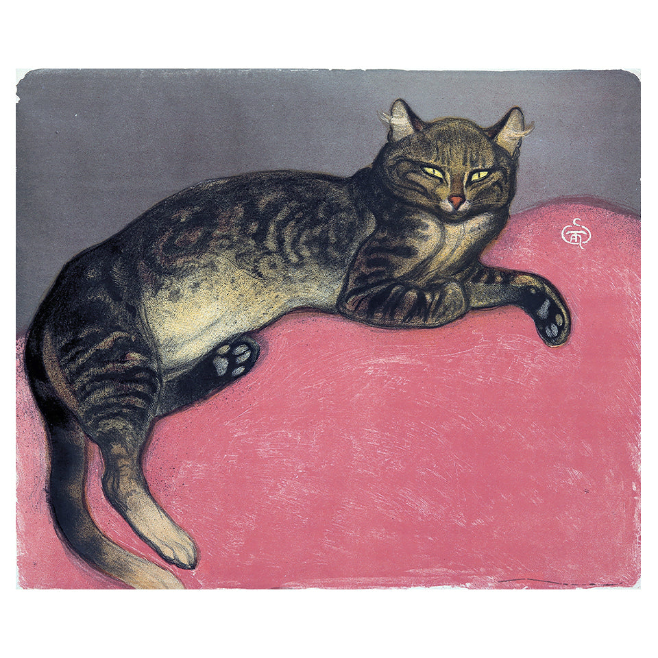 1012-49 Cat on a Cushion - Theophile Steinlen, 1909