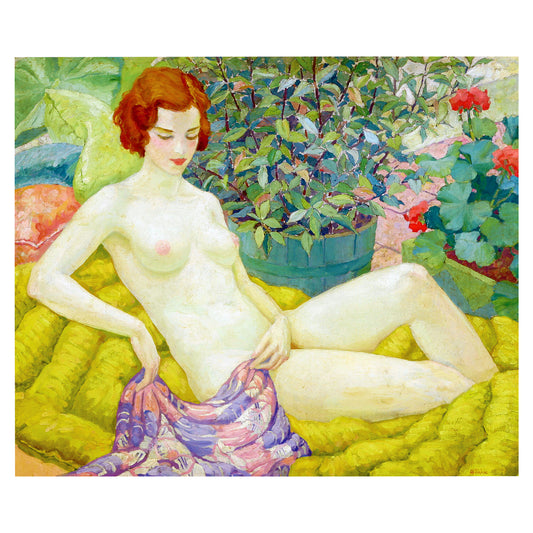 1012-82 Nude in a Garden - William Henry Kemble Yarrow