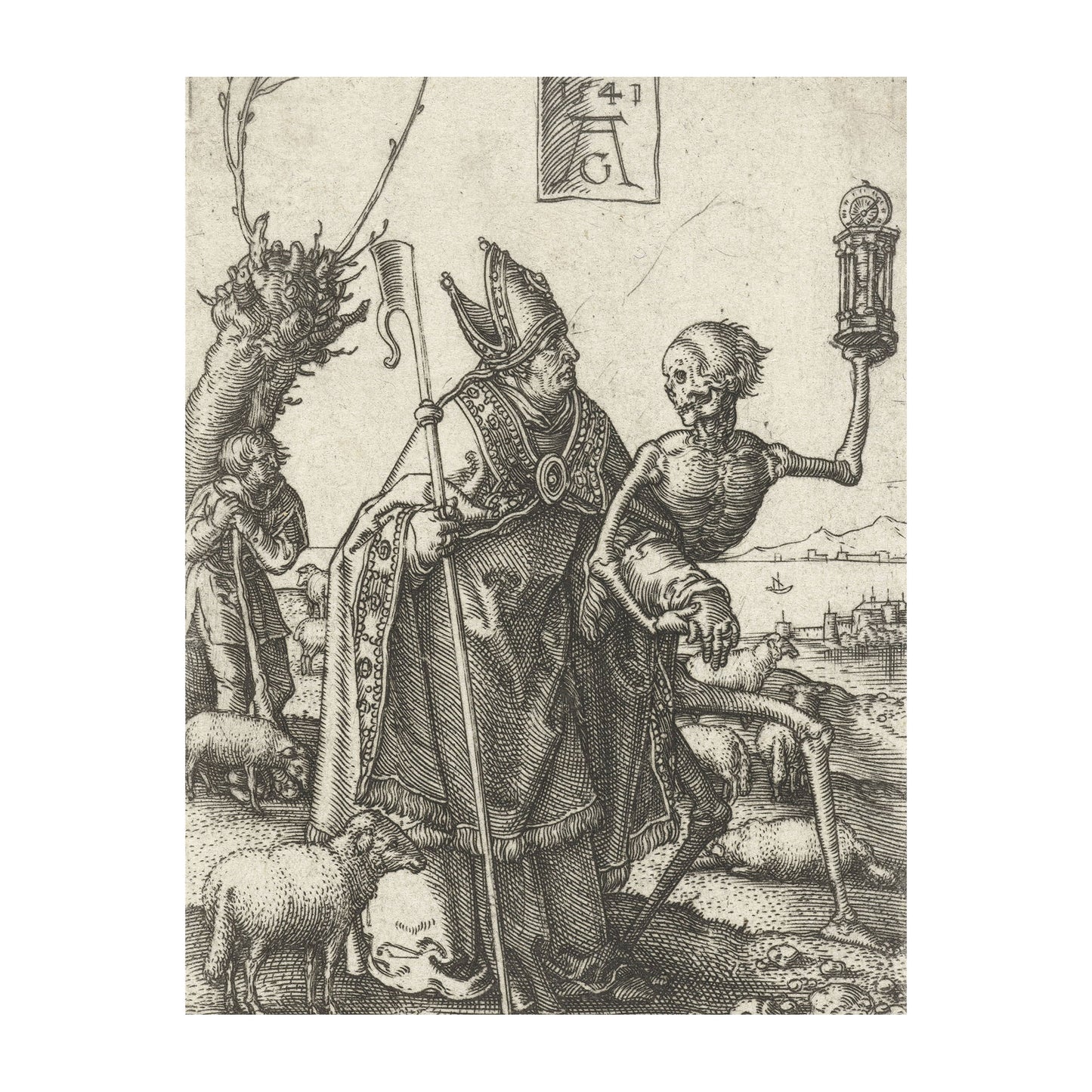 1013-05 Death and The Bishop - Heinrich Aldegrever, 1541