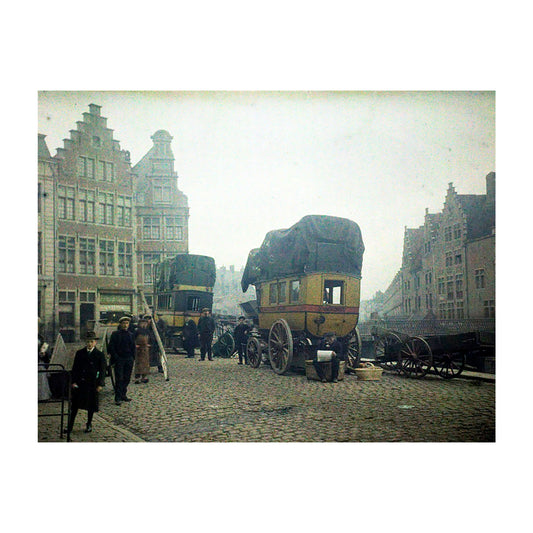 Stagecoaches at Gent, Belgium 1912