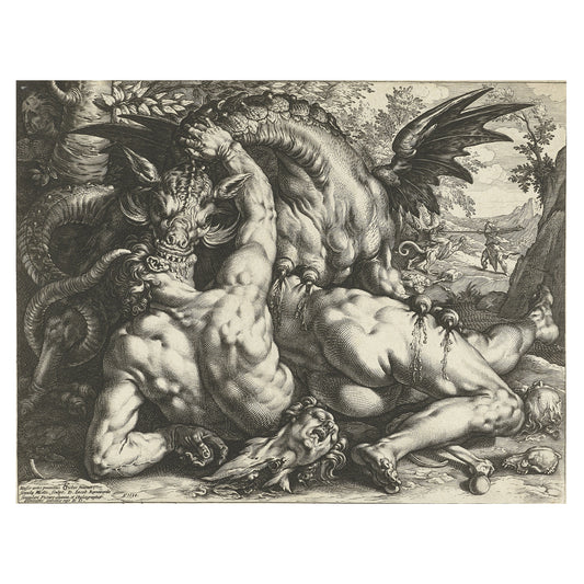 1013-27 The Dragon Devouring The Companions of Cadmus - Hendrick Goltzius, 1588