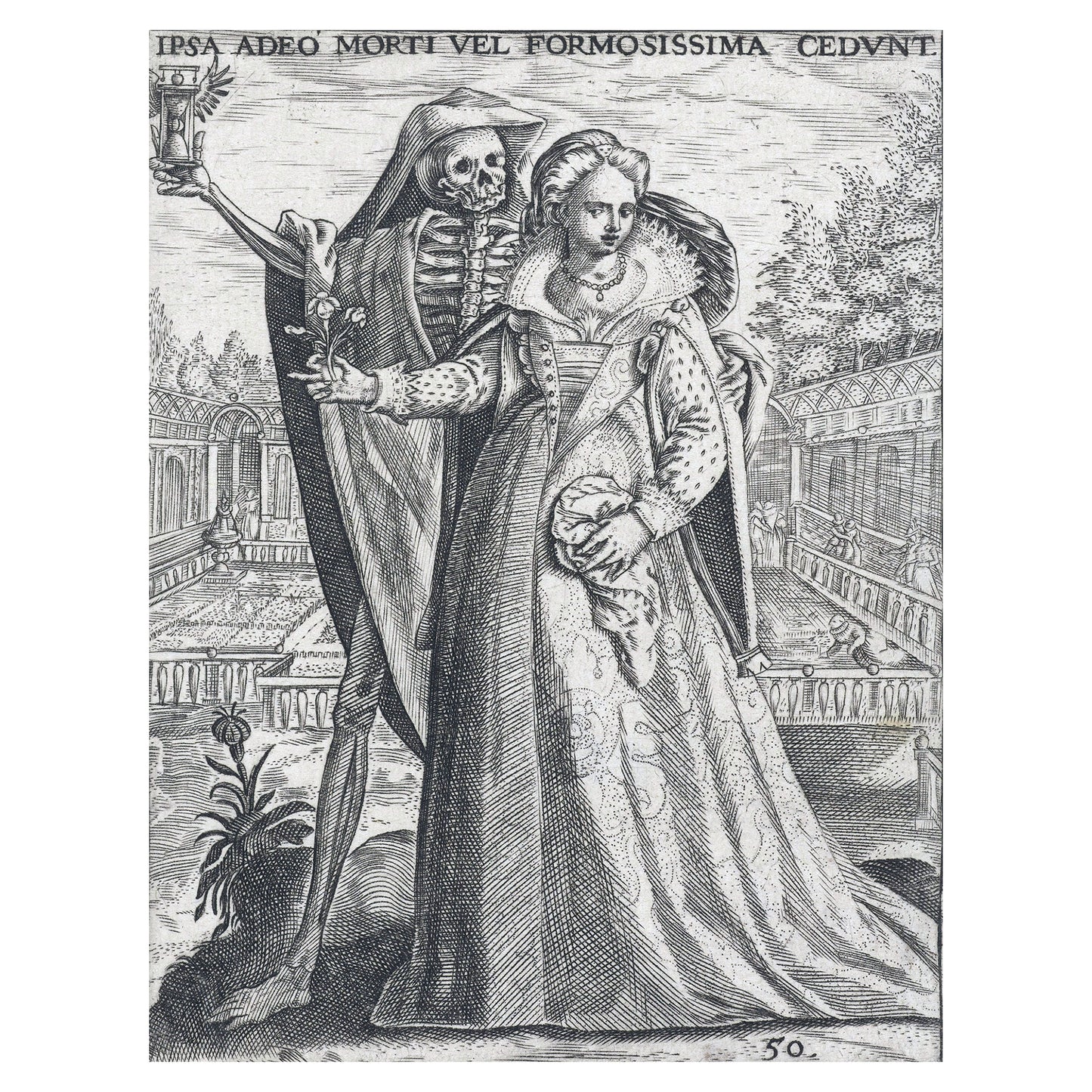 1013-37 Ipsa Adeo Morti Vel Formosissima Cedunt - (Death Comes to Collect The Beauty)