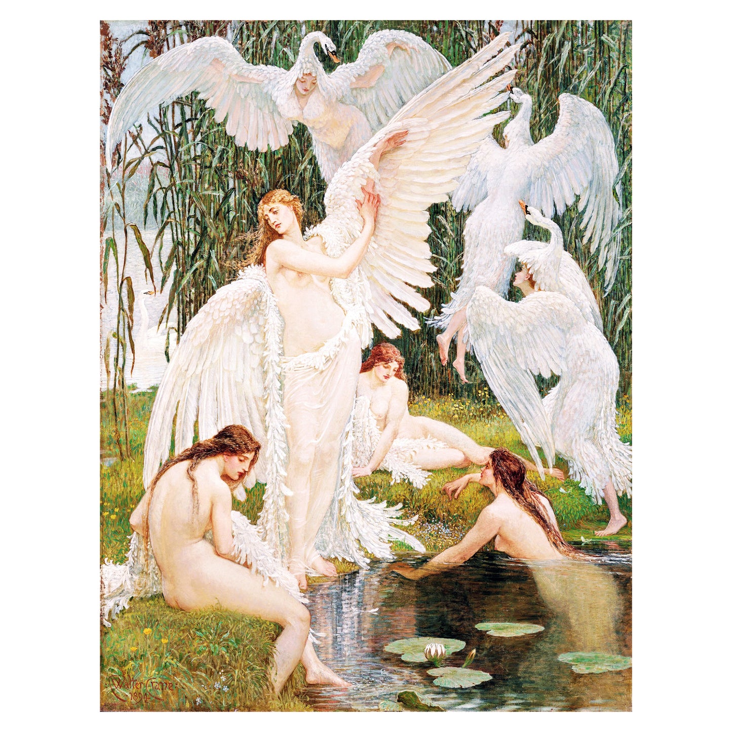 1013-48 The Swan Maidens - Walter Crane, 1894