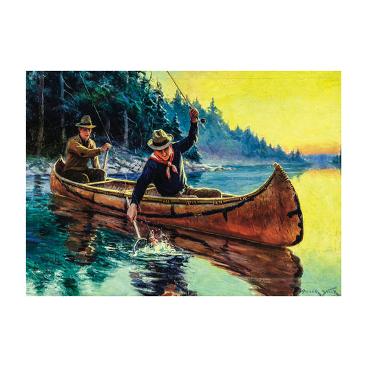 1014-10 Two Men Fishing From A Canoe - Frank Stick