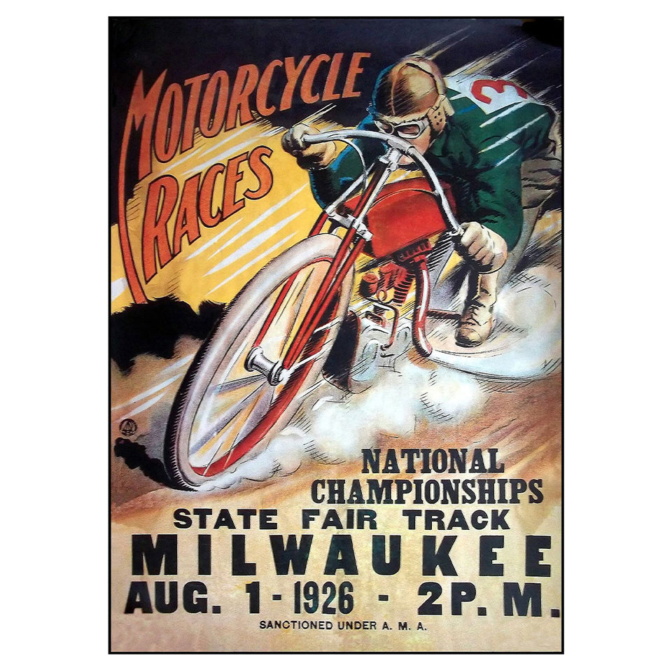 1014-123 Motorcycle Races, State Fair Track, Milwaukee, 1926