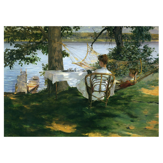 1014-32 Afternoon Tea on The Terrace - Irving Ramsey Wiles, 1890