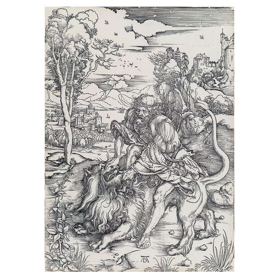 1014-35 Samson Fighting The Lion - Albrecht Durer, 1498