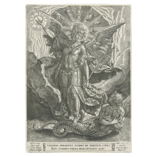 1014-36 Saint Michael Defeats Satan - Albrecht Durer, 1498