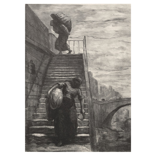 1014-62 The Wash Run - Honore Daumier, 1938