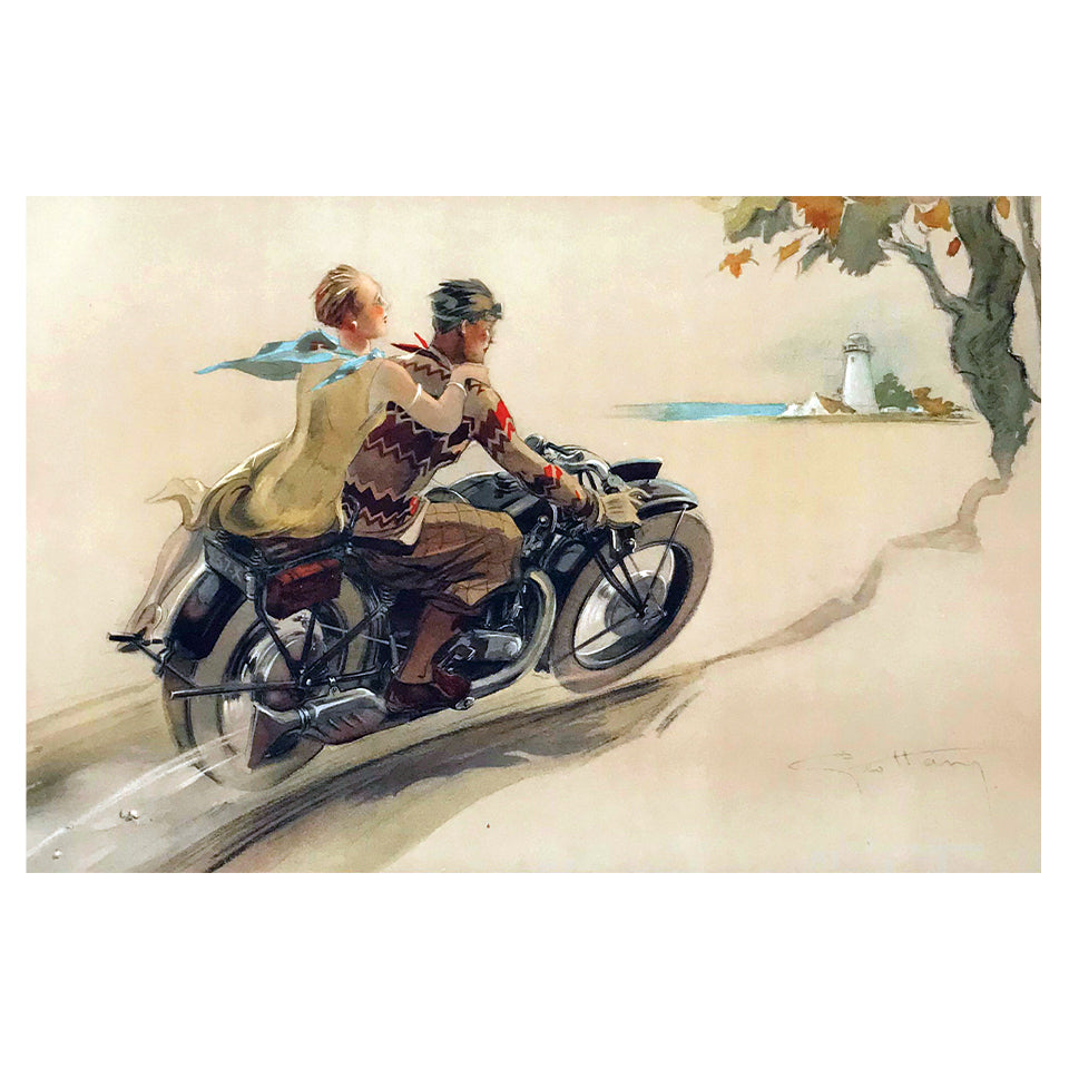 1015-137 Couple on Motorcycle - George Hamel