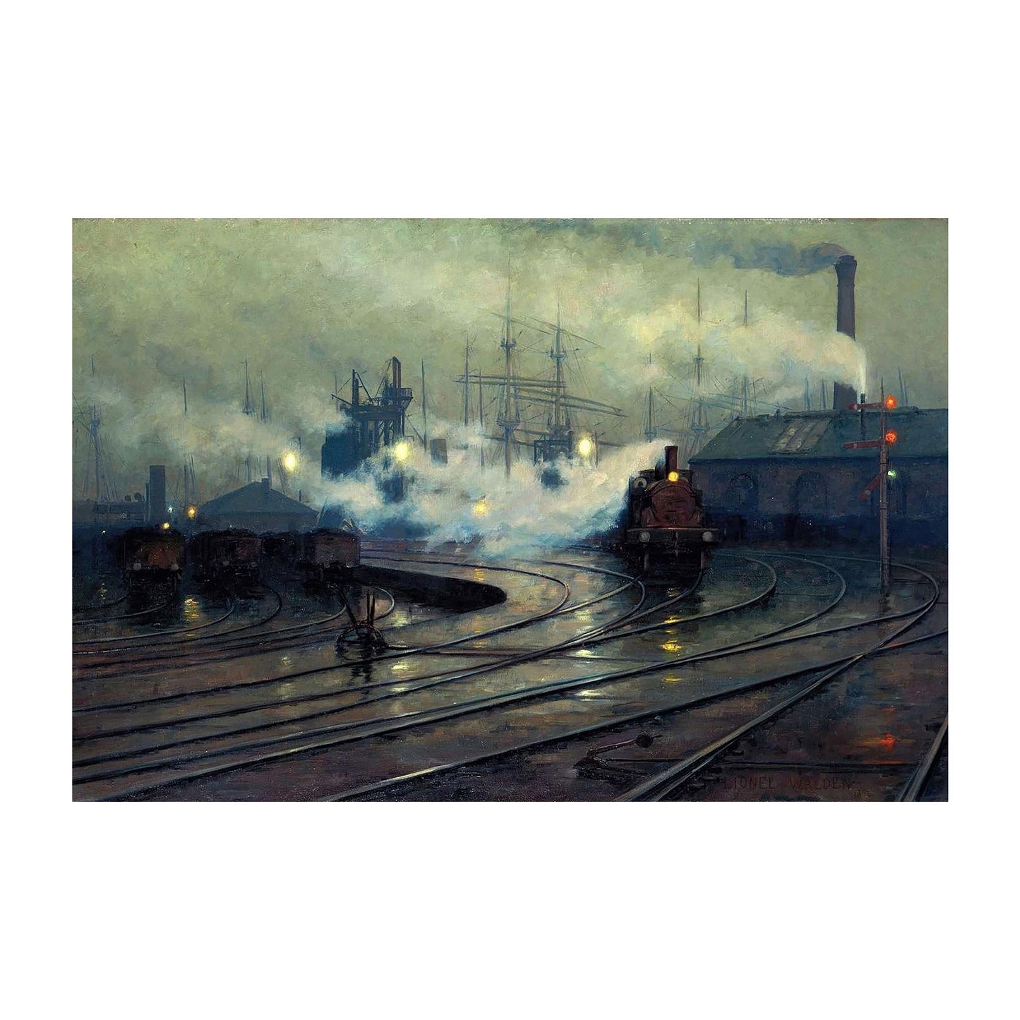 1015-17 The Docks at Cardiff - Lionel Walden