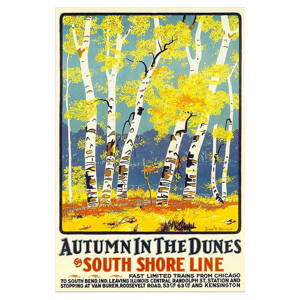 1015-302 Autumn in The Dunes - South Shore Line