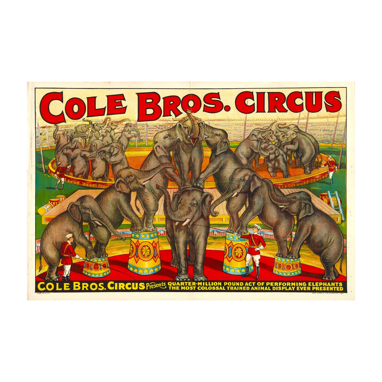 1015-52 Cole Bros. Circus, Quarter Million Pound Act of Performing Elephants