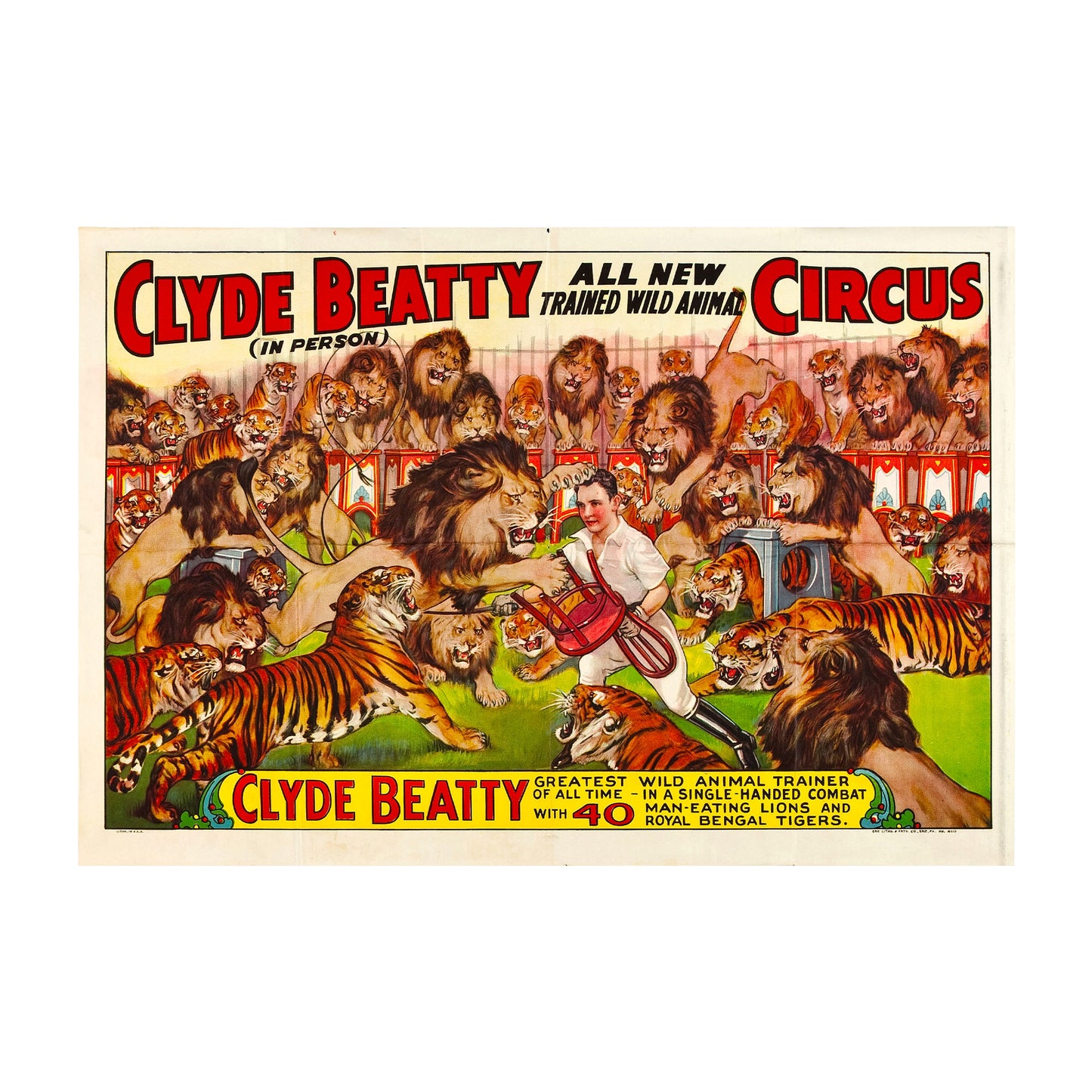 1015-53 Clyde Beatty All New Trained Wild Animal Circus