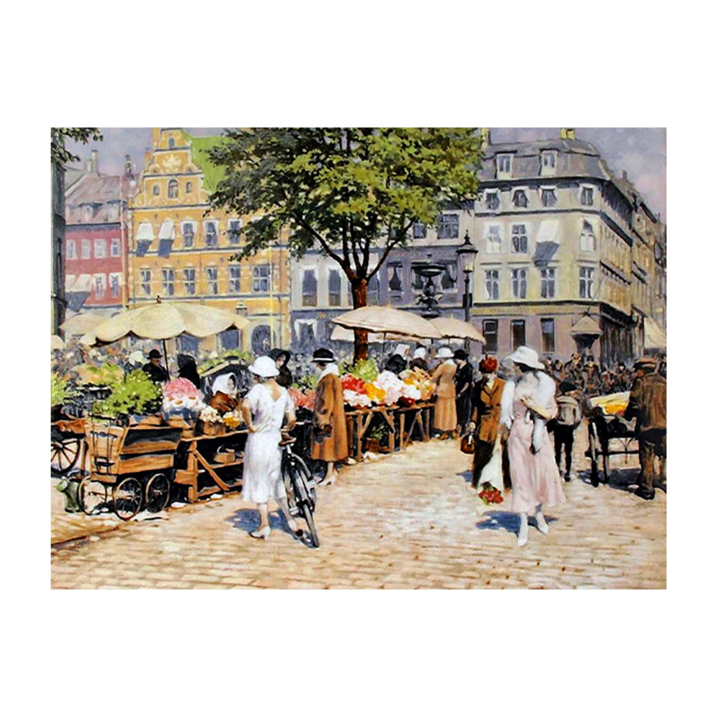 68-119 Women Selling Flowers at Hojbro Plads, Copenhagen - Paul Fischer