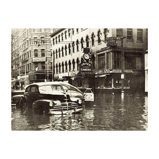 Hurricane Carol - Downtown Providence RI 1954