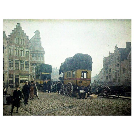 Stagecoaches at Gent, Belgium 1912