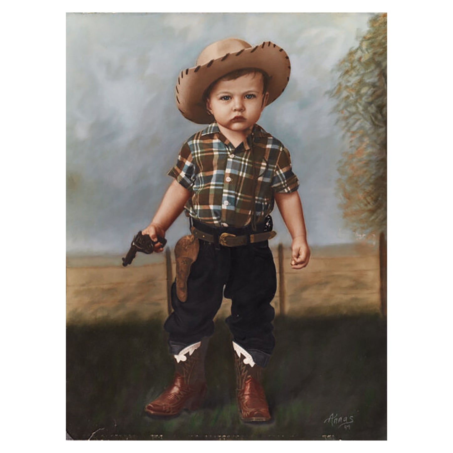 Boy in Cowboy Outfit