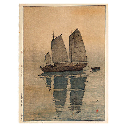 Sailing Boats in The Mist - Hiroshi Yoshida