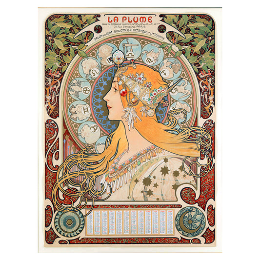 La Plume - Alphonse Mucha, 1889