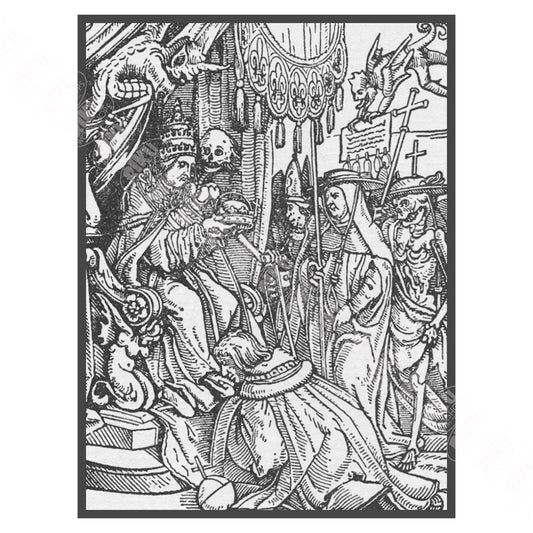 Hans Holbein's Danse Macabre #5: Death and The Pope