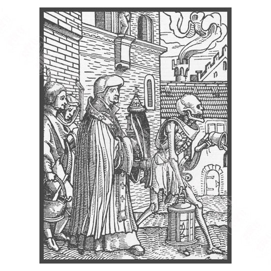 Hans Holbein's Danse Macabre #10: Death and The Priest