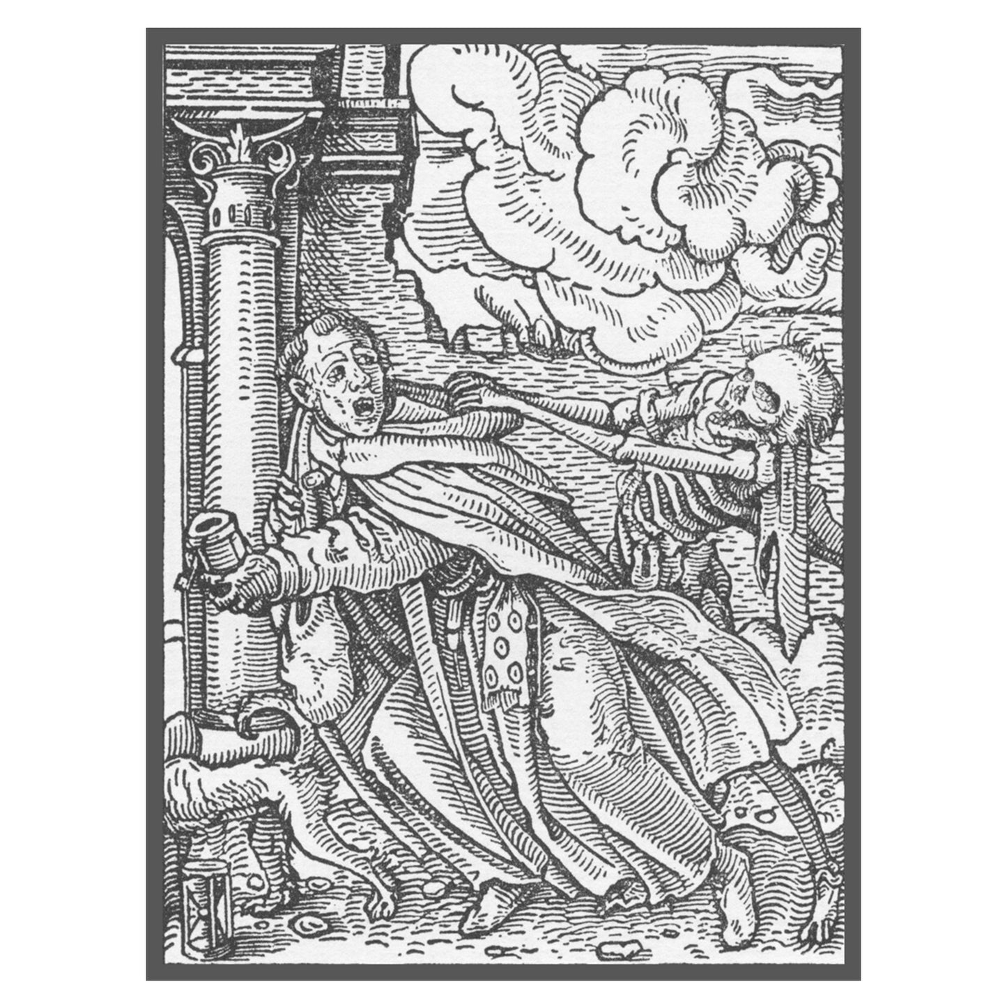 Hans Holbein's Danse Macabre #12: Death and The Monk