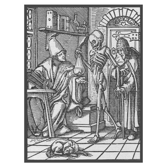 Hans Holbein's Danse Macabre #13: Death and The Physician