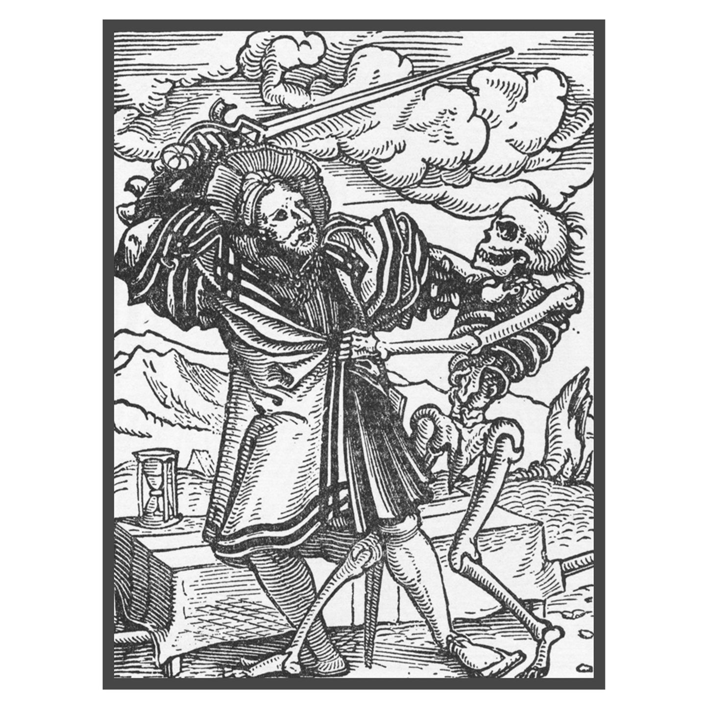 Hans Holbein's Danse Macabre #21: Death and The Nobleman