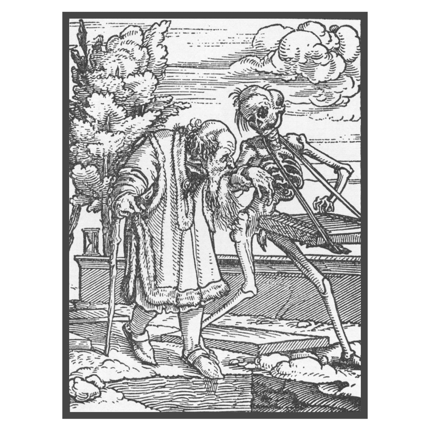 Hans Holbein's Danse Macabre #28: Death and The Old Man