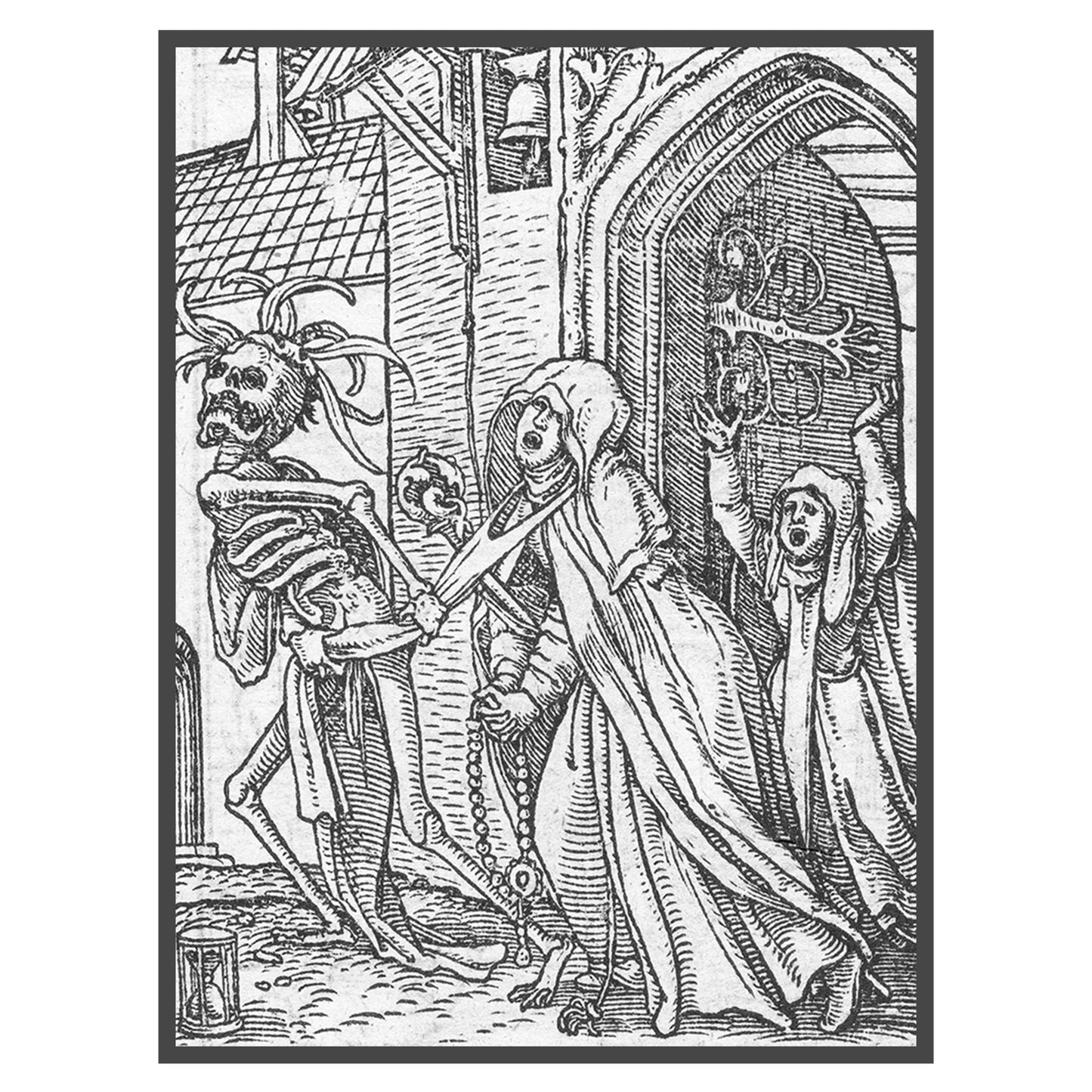 Hans Holbein's Danse Macabre #34: Death and The Abbess