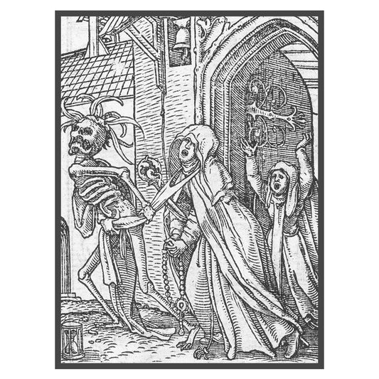 Hans Holbein's Danse Macabre #34: Death and The Abbess