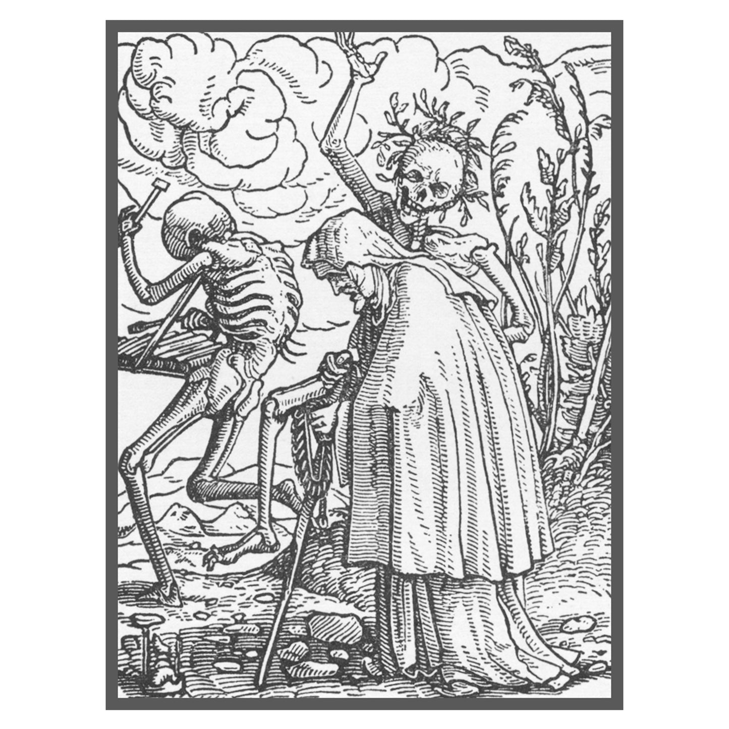 Hans Holbein's Danse Macabre #36: Death and The Old Woman