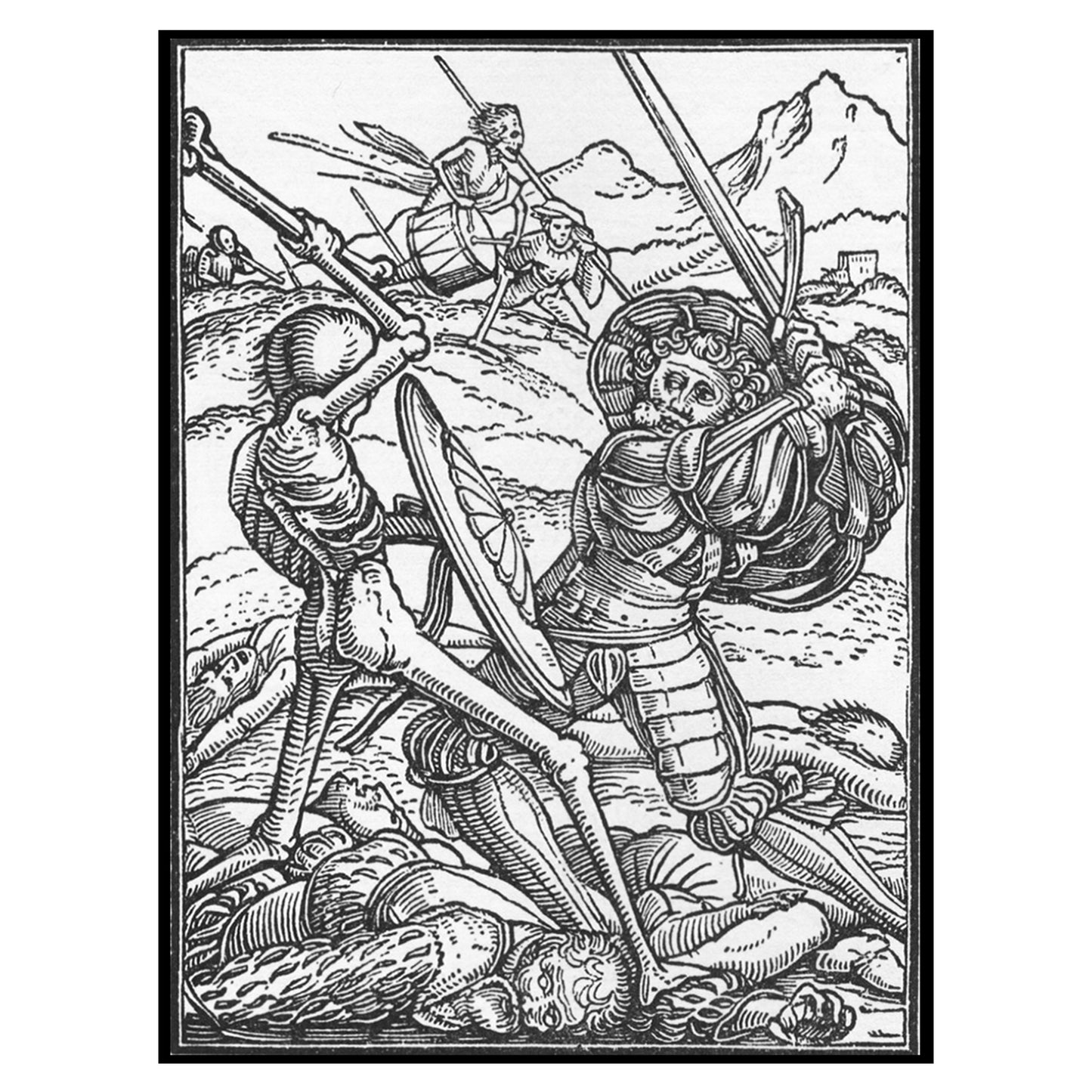 Hans Holbein's Danse Macabre #42: Death and The Soldier