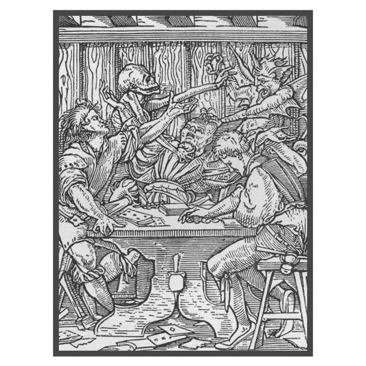 Hans Holbein's Danse Macabre #44: Death and The Gamblers