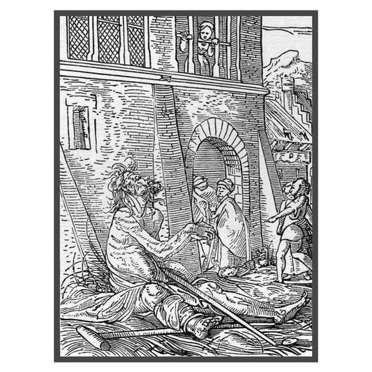 Hans Holbein's Danse Macabre #47: Death and The Beggar