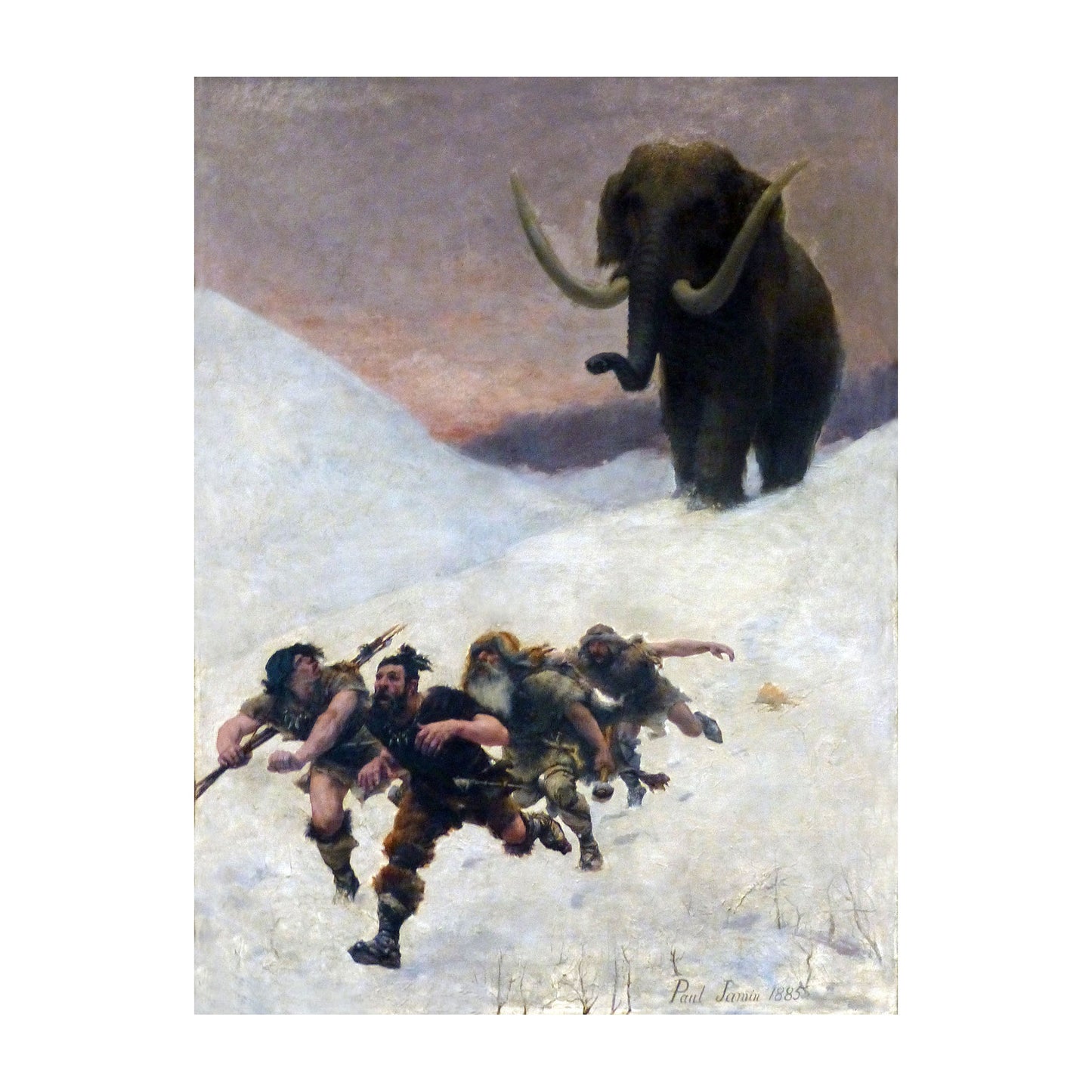 The Flight Before The Mammoth - Paul Jamin, 1885