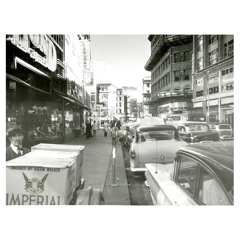 Weybosset Street Facing Washington Street - Providence RI 1950's