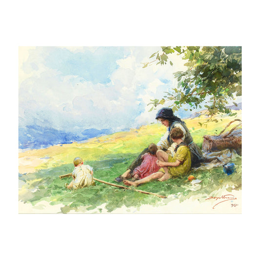 A Moment's Rest - Achille Beltrame