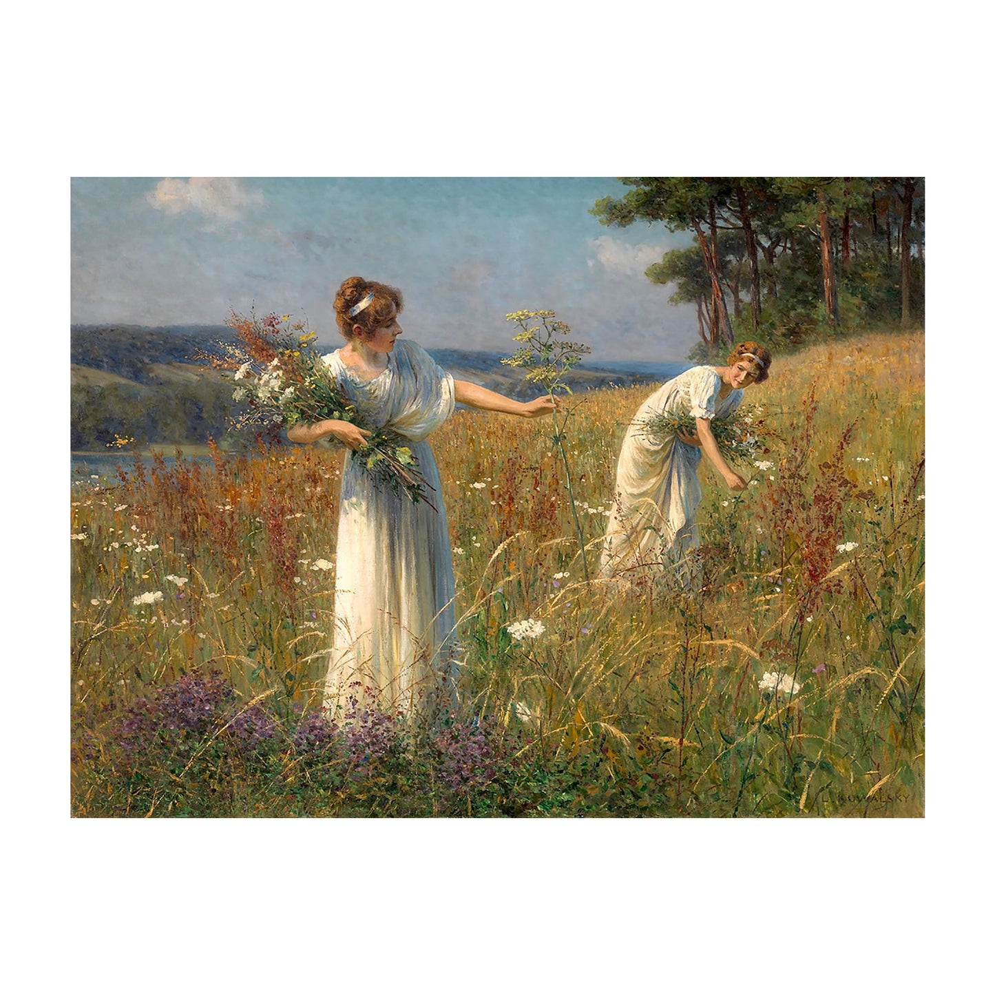Picking Wildflowers - Leopold Franz Kowalski