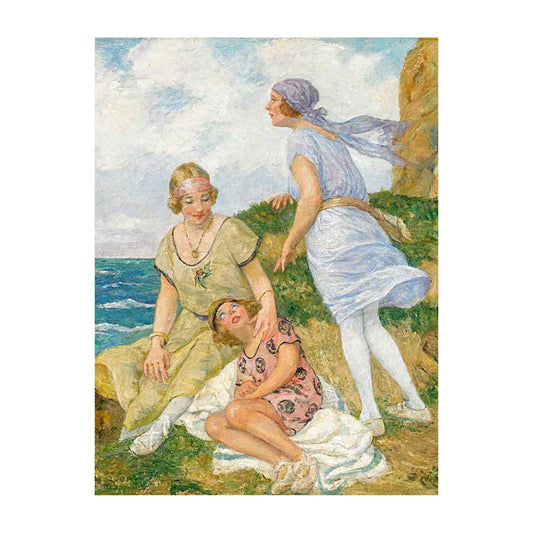 Three Women By The Sea - Edouard Francois Zard