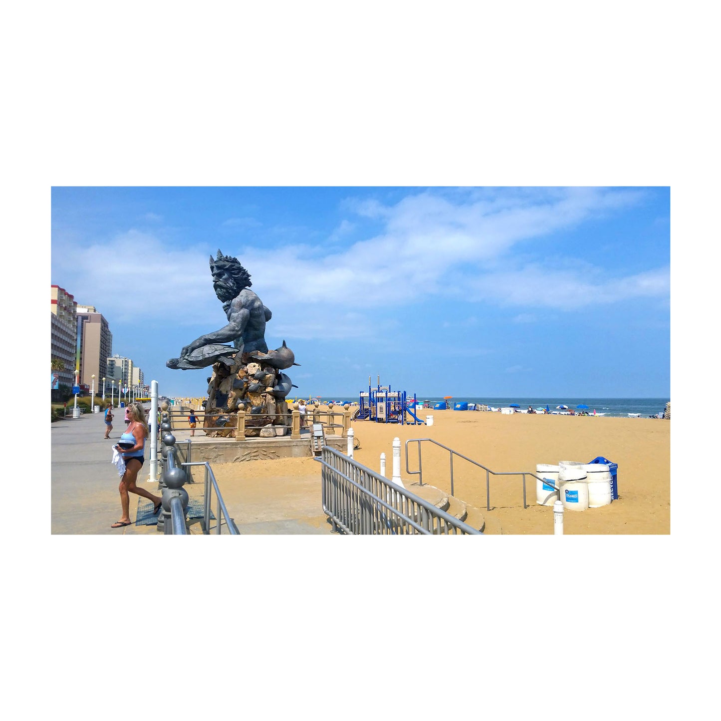 The Boardwalk at The Neptune Statue - Virginia Beach, VA